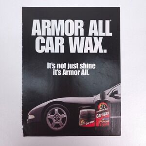 Vintage Chevy Corvette Armor All Wax Print Ad Automotive Garage Decor Collector